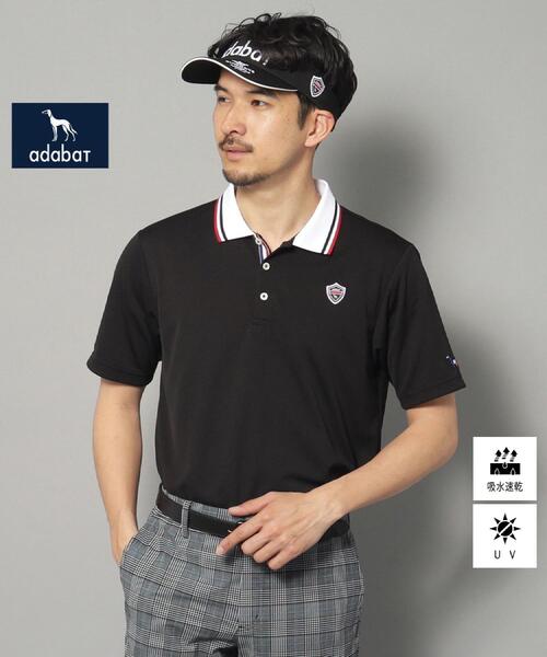 adabat（アダバット）の「【新レーベル ADABAT NAVY】UVカット/吸水速乾 クレリックドライポロシャツ（ポロシャツ・メンズ・ブラック/ネイビー/ホワイト・46/48/50/52）」の2枚目の写真