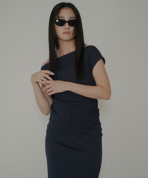 tシャツ 2WAY ドレープ プルオーバー ( セットアップ可 ) KINO THE KEI レディース 2WAY ドレープ プルオーバー ( セットアップ可 ) KINO THE KEI