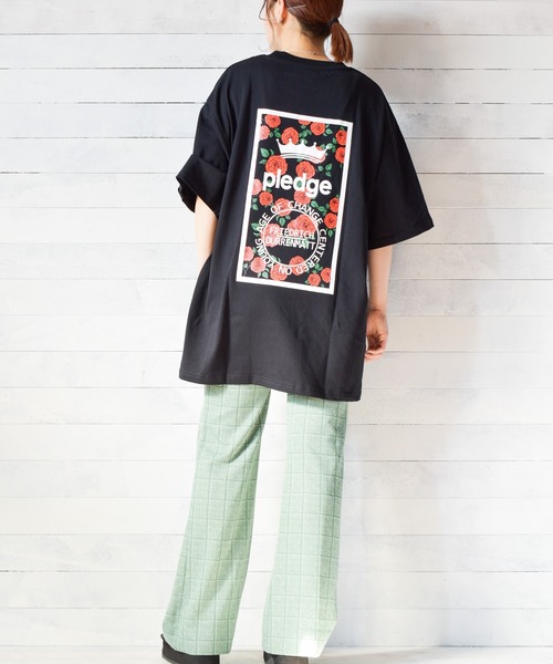 ARCHIVER(アーカイバ)の「【RS】【pledge】ビッグシルエット バックプリントTシャツ(Tシャツ/カットソー・レディース・ホワイト系その他6・LARGE/MEDIUM)」の4枚目の写真