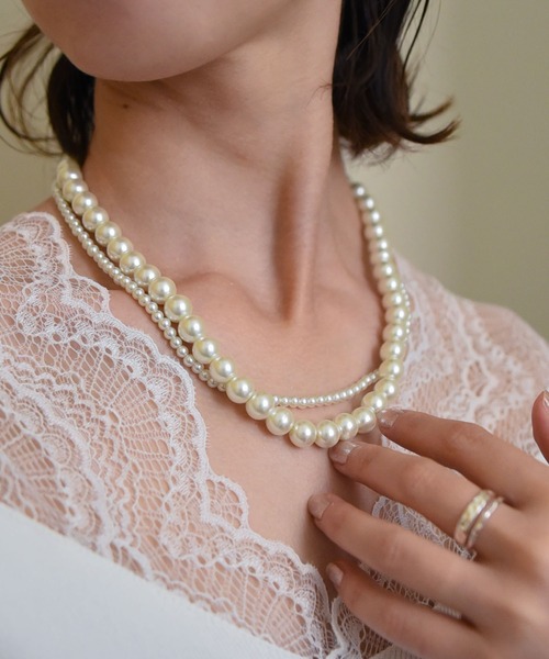 styiro（スタイロ）の「ホワイトパールネックレス ボリューム（ネックレス・レディース・ホワイト系その他/ホワイト系その他2/ホワイト系その他3・FREE）」の2枚目の写真