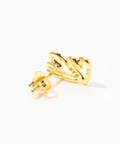 BAR JEWELLERY(バージュエリー)の「BAR Jewellery TWO HEARTS ゴールドピアス(ピアス(両耳用)・レディース・ゴールド・FREE)」の4枚目の写真