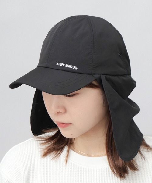 KRIFF MAYER(クリフメイヤー)の「撥水加工 ナイロン 2WAY サンシェード付き キャップ 吸汗速乾スベリ使用(キャップ・メンズ・ブラック・FREE)」の1枚目の写真