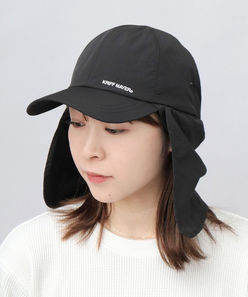 KRIFF MAYER(クリフメイヤー)の「撥水加工 ナイロン 2WAY サンシェード付き キャップ 吸汗速乾スベリ使用(キャップ・メンズ・ブラック・FREE)」の4枚目の写真
