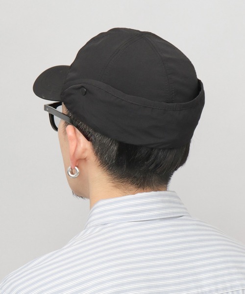 KRIFF MAYER(クリフメイヤー)の「撥水加工 ナイロン 2WAY サンシェード付き キャップ 吸汗速乾スベリ使用(キャップ・メンズ・ブラック・FREE)」の7枚目の写真