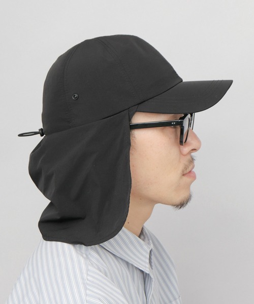 KRIFF MAYER(クリフメイヤー)の「撥水加工 ナイロン 2WAY サンシェード付き キャップ 吸汗速乾スベリ使用(キャップ・メンズ・ブラック・FREE)」の9枚目の写真