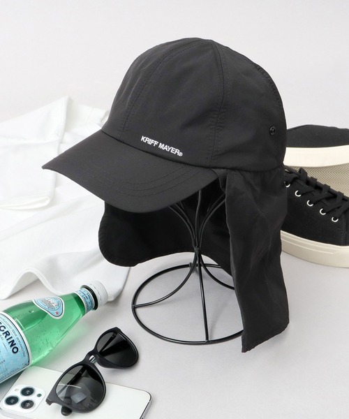 KRIFF MAYER(クリフメイヤー)の「撥水加工 ナイロン 2WAY サンシェード付き キャップ 吸汗速乾スベリ使用(キャップ・メンズ・ブラック・FREE)」の21枚目の写真