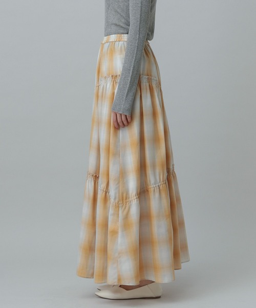 GLOBAL WORK(グローバルワーク)の「MATINEE LINE/チェックスカート/327172(スカート・レディース・ブラック系その他/ブラウン系その他/イエロー系その他・MEDIUM/LARGE)」の8枚目の写真