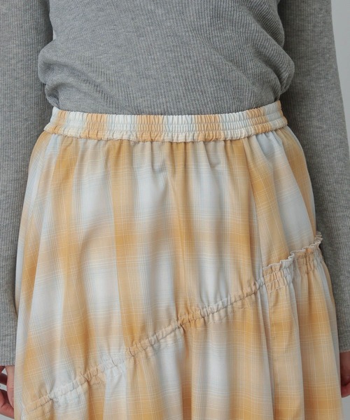 GLOBAL WORK(グローバルワーク)の「MATINEE LINE/チェックスカート/327172(スカート・レディース・ブラック系その他/ブラウン系その他/イエロー系その他・MEDIUM/LARGE)」の10枚目の写真