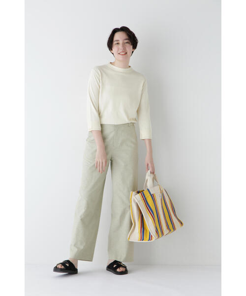 セール】【3サイズ展開】◇綿麻シャンブレーセミワイドパンツ（その他
