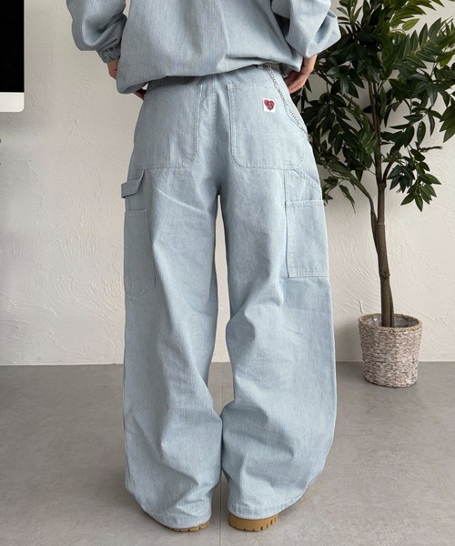sedacle（セダクル）の「ハートピスペインターデニム【SETUP着用可能】（デニムパンツ・メンズ・ブラック/インディゴブルー/ライトブルー・LARGE/MEDIUM/SMALL）」の2枚目の写真