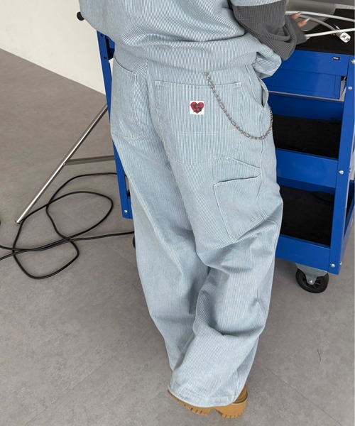 sedacle（セダクル）の「ハートピスペインターデニム【SETUP着用可能】（デニムパンツ・メンズ・ブラック/インディゴブルー/ライトブルー・LARGE/MEDIUM/SMALL）」の8枚目の写真