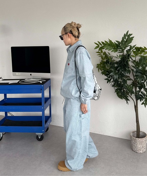 sedacle（セダクル）の「ハートピスペインターデニム【SETUP着用可能】（デニムパンツ・メンズ・ブラック/インディゴブルー/ライトブルー・LARGE/MEDIUM/SMALL）」の6枚目の写真