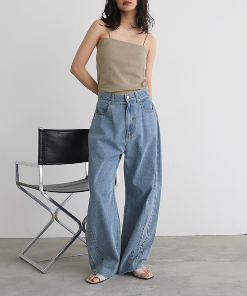 hellam（へラム）の「カップ付リブキャミソール（キャミソール・レディース・アイボリー/ブラック/グレイッシュベージュ/ブラウン・FREE）」の19枚目の写真