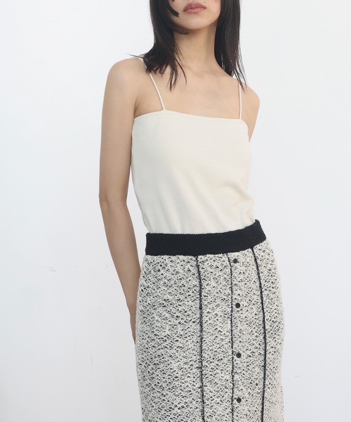 hellam（へラム）の「カップ付リブキャミソール（キャミソール・レディース・アイボリー/ブラック/グレイッシュベージュ/ブラウン・FREE）」の17枚目の写真