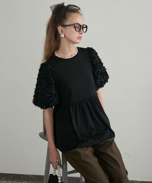 【試着のみ・美品】BRILL ポエットスリーブカットソー ブラック 追加入荷!】ポエットスリーブカットソー | [公式]BRILL（ブリル