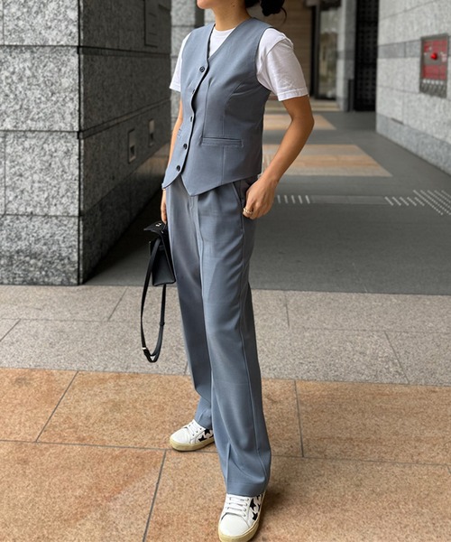 ST.ROONEY(セントルーニー)の「ツータックパンツ【低身長・小柄女性向け】(その他パンツ・レディース・グレー・XS)」の5枚目の写真