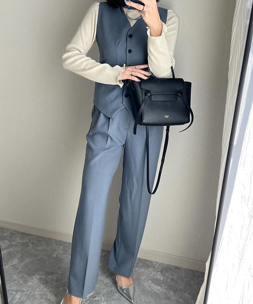 ST.ROONEY(セントルーニー)の「ツータックパンツ【低身長・小柄女性向け】(その他パンツ・レディース・グレー・XS)」の9枚目の写真