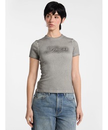 Guess | GUESS Originals Rib Spray Top 半袖Tシャツ レディース(Tシャツ/カットソー)