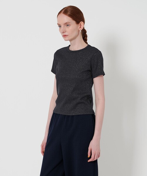 Steven Alan(スティーブンアラン)の「<Steven Alan>ラメ テレコ Tシャツ(Tシャツ/カットソー・レディース・ネイビー/クリーム/ライラック/ダークブラウン・FREE)」の3枚目の写真