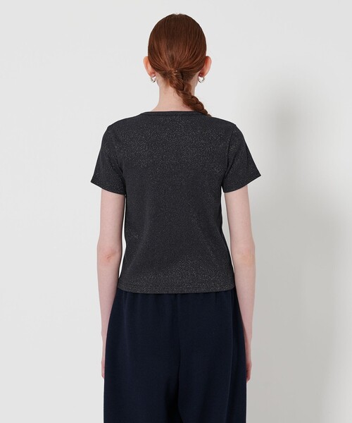 Steven Alan(スティーブンアラン)の「<Steven Alan>ラメ テレコ Tシャツ(Tシャツ/カットソー・レディース・ネイビー/クリーム/ライラック/ダークブラウン・FREE)」の10枚目の写真