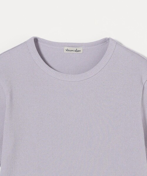 Steven Alan(スティーブンアラン)の「<Steven Alan>ラメ テレコ Tシャツ(Tシャツ/カットソー・レディース・ネイビー/クリーム/ライラック/ダークブラウン・FREE)」の8枚目の写真