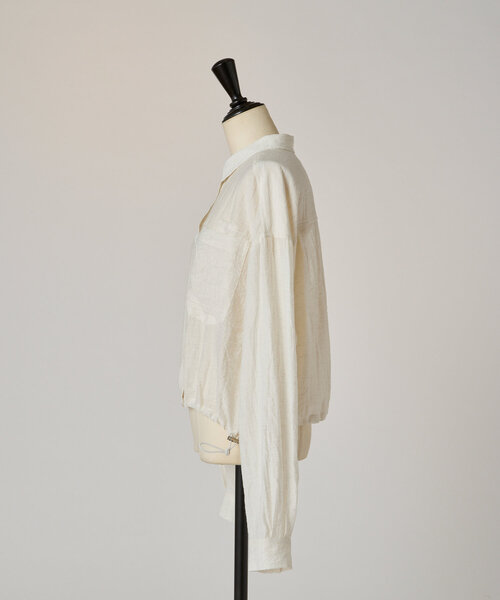 BEARDSLEY（ビアズリー）の「ショート丈シャツ羽織（ブルゾン・レディース・ホワイト・FREE）」の19枚目の写真