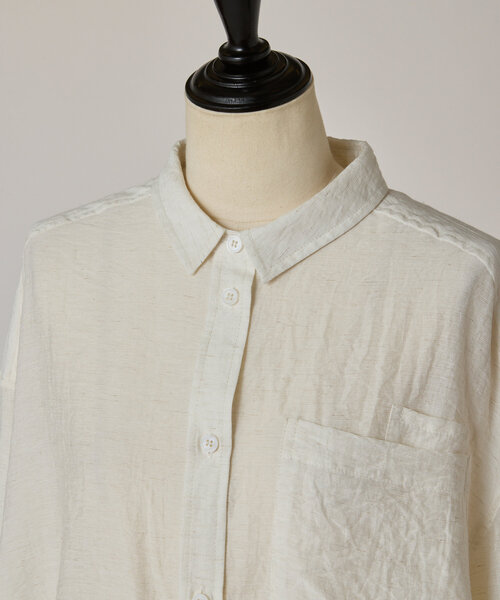 BEARDSLEY（ビアズリー）の「ショート丈シャツ羽織（ブルゾン・レディース・ホワイト・FREE）」の16枚目の写真