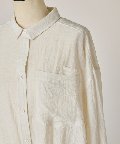 BEARDSLEY（ビアズリー）の「ショート丈シャツ羽織（ブルゾン・レディース・ホワイト・FREE）」の14枚目の写真