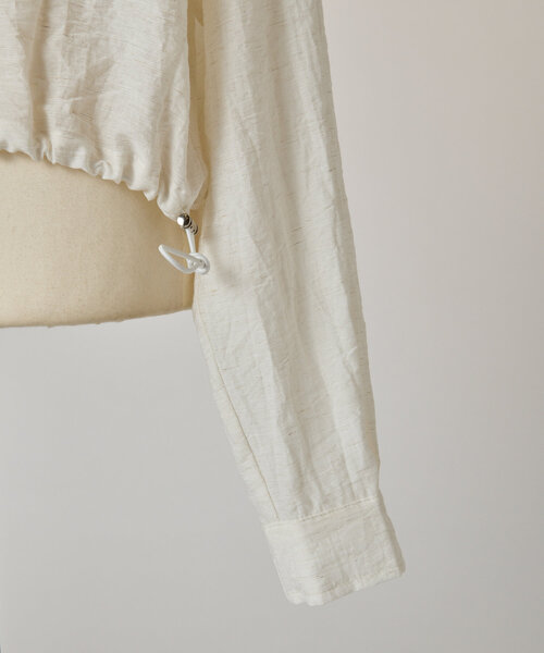 BEARDSLEY（ビアズリー）の「ショート丈シャツ羽織（ブルゾン・レディース・ホワイト・FREE）」の12枚目の写真