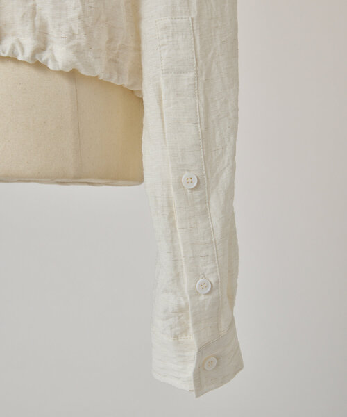 BEARDSLEY（ビアズリー）の「ショート丈シャツ羽織（ブルゾン・レディース・ホワイト・FREE）」の11枚目の写真