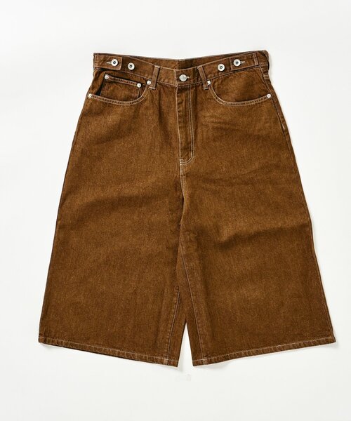 417 EDIFICE（フォーワンセブンエディフィス）の「デニム ワイドショートパンツ（デニムパンツ・メンズ・ブラック/ネイビー/ブラウン/ブルー・MEDIUM/LARGE）」の2枚目の写真