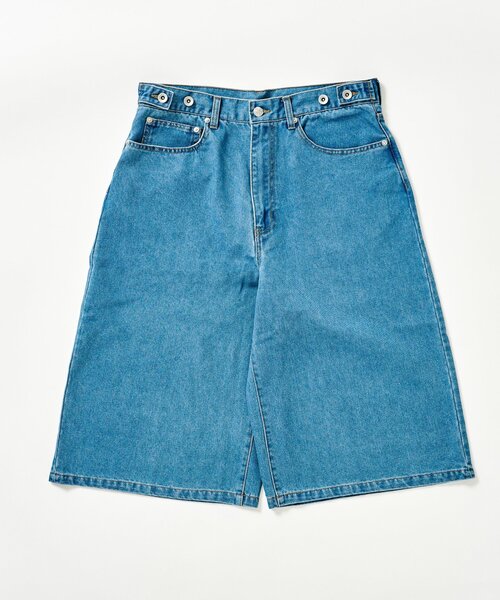 417 EDIFICE（フォーワンセブンエディフィス）の「デニム ワイドショートパンツ（デニムパンツ・メンズ・ブラック/ネイビー/ブラウン/ブルー・MEDIUM/LARGE）」の4枚目の写真