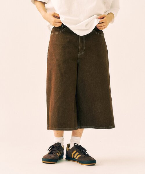 417 EDIFICE（フォーワンセブンエディフィス）の「デニム ワイドショートパンツ（デニムパンツ・メンズ・ブラック/ネイビー/ブラウン/ブルー・MEDIUM/LARGE）」の8枚目の写真