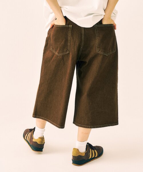 417 EDIFICE（フォーワンセブンエディフィス）の「デニム ワイドショートパンツ（デニムパンツ・メンズ・ブラック/ネイビー/ブラウン/ブルー・MEDIUM/LARGE）」の9枚目の写真
