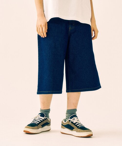 417 EDIFICE（フォーワンセブンエディフィス）の「デニム ワイドショートパンツ（デニムパンツ・メンズ・ブラック/ネイビー/ブラウン/ブルー・MEDIUM/LARGE）」の13枚目の写真