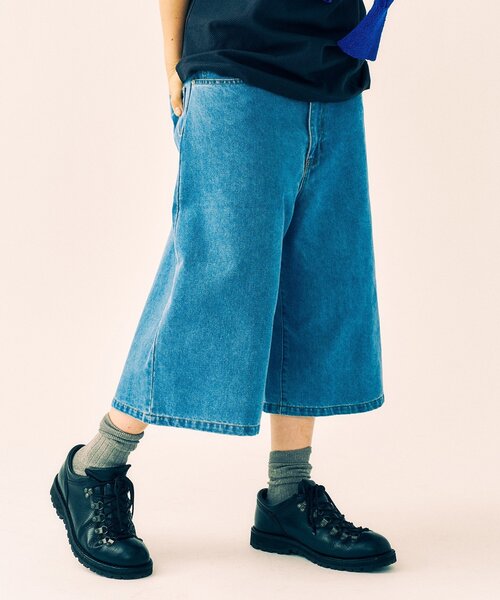 417 EDIFICE（フォーワンセブンエディフィス）の「デニム ワイドショートパンツ（デニムパンツ・メンズ・ブラック/ネイビー/ブラウン/ブルー・MEDIUM/LARGE）」の16枚目の写真