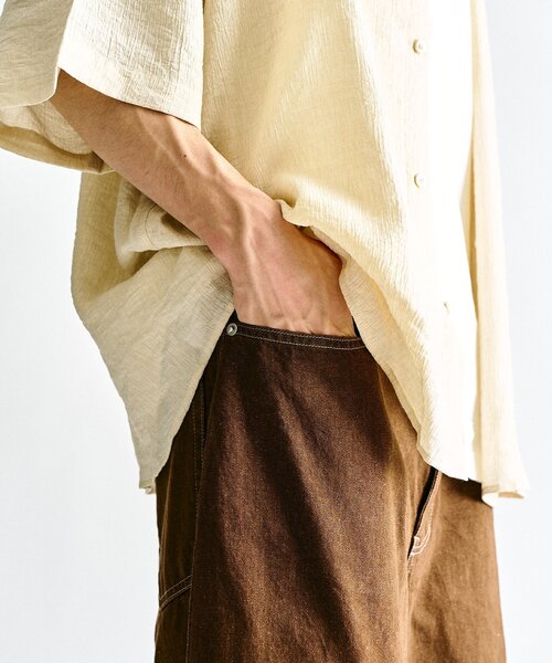 417 EDIFICE（フォーワンセブンエディフィス）の「デニム ワイドショートパンツ（デニムパンツ・メンズ・ブラック/ネイビー/ブラウン/ブルー・MEDIUM/LARGE）」の5枚目の写真