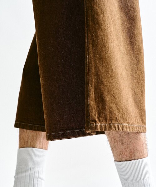 417 EDIFICE（フォーワンセブンエディフィス）の「デニム ワイドショートパンツ（デニムパンツ・メンズ・ブラック/ネイビー/ブラウン/ブルー・MEDIUM/LARGE）」の6枚目の写真