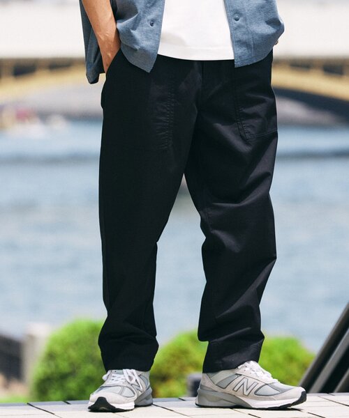JOURNAL STANDARD relume(ジャーナルスタンダード レリューム)の「HOUSE HOLD / ハウスホールド ベイカーパンツ(チノパンツ・メンズ・ブラック/オリーブ/カーキ/アイボリー・MEDIUM/LARGE/SMALL)」の3枚目の写真