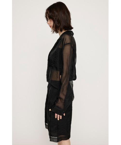 SLY（スライ）の「SHEER TAILOR JUMPSUITS シアー テイラー ジャンプスーツ（つなぎ/オールインワン・レディース・ブラック/ベージュ・FREE）」の6枚目の写真