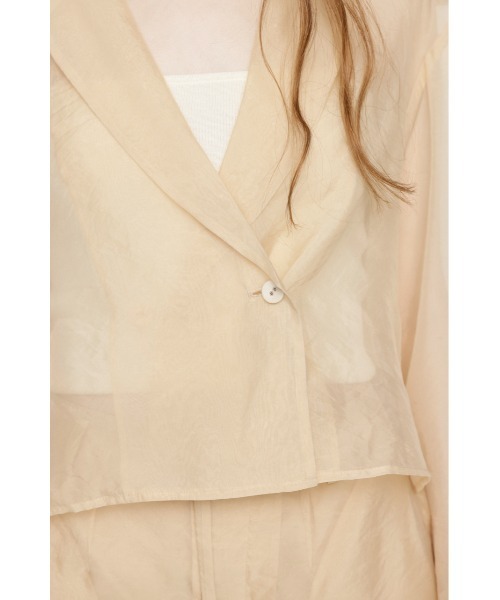 SLY（スライ）の「SHEER TAILOR JUMPSUITS シアー テイラー ジャンプスーツ（つなぎ/オールインワン・レディース・ブラック/ベージュ・FREE）」の13枚目の写真