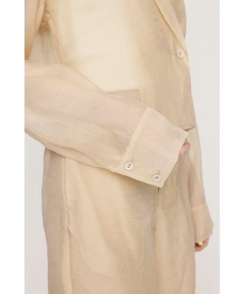 SLY（スライ）の「SHEER TAILOR JUMPSUITS シアー テイラー ジャンプスーツ（つなぎ/オールインワン・レディース・ブラック/ベージュ・FREE）」の14枚目の写真