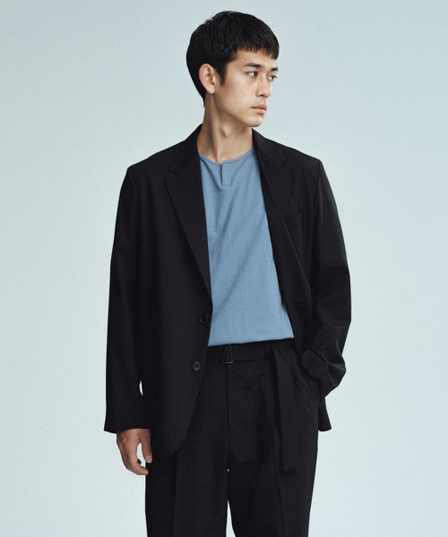 ADAM ET ROPE'(アダムエロペ)の「ボックスシルエット ミニマム キーネック Tシャツ(Tシャツ/カットソー・メンズ・ブラック/ホワイト/ブルー系その他6・L/M)」の12枚目の写真