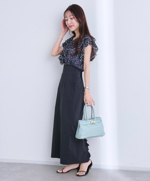 La boutique BonBon コットンナイロンナローマキシスカート　34 La boutique BonBon コットンナイロンナローマキシスカート34