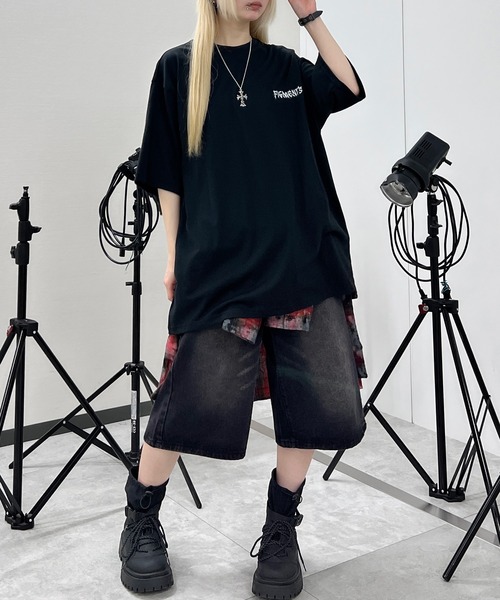 セール】【日本製】Y2KクロスウイングビッグT（Tシャツ