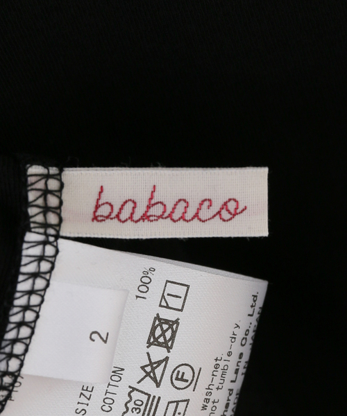 EMILY WEEK（エミリーウィーク）の「【babaco/ババコ】 Twisted Cotton Back Tied ロングスリーブT / BA01-CR25（Tシャツ/カットソー・レディース・ブラック/パープル・LARGE）」の5枚目の写真