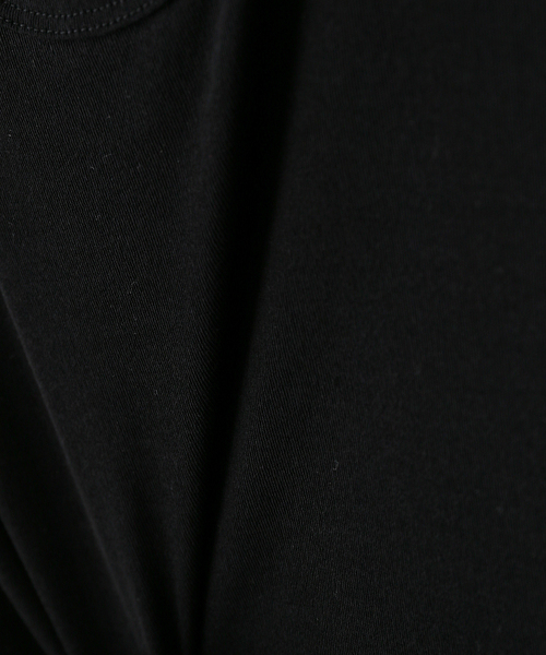 EMILY WEEK（エミリーウィーク）の「【babaco/ババコ】 Twisted Cotton Back Tied ロングスリーブT / BA01-CR25（Tシャツ/カットソー・レディース・ブラック/パープル・LARGE）」の7枚目の写真