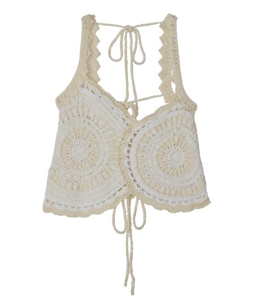 CROCHET COLOR SCHEME MOTIF BUSTIER（その他トップス）｜Ameri