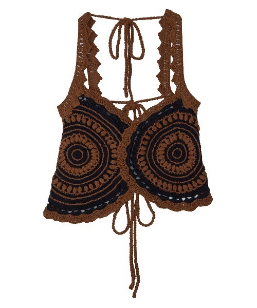 トップス AMERI CROCHET COLOR SCHEME MOTIF BUSTIER CROCHET COLOR SCHEME MOTIF BUSTIER（その他トップス）｜Ameri
