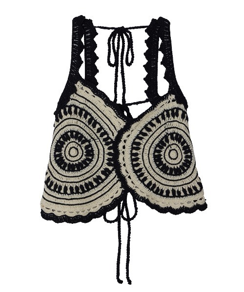 CROCHET COLOR SCHEME MOTIF BUSTIER（その他トップス）｜Ameri